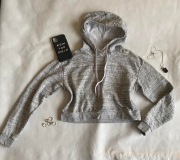 Bluza crop szara z kapturem H&M S
