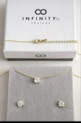 Biżuteria Infinity & Co naszyjnik + kolczyki cyrkonie