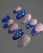 Tipsy migdałki summer 3d press on nails