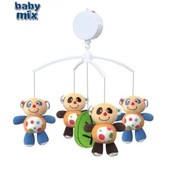 Pluszowa karuzela łóżeczka BABY MIX pozytywka pandy