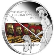 Tuvalu 1 dolar, 2009 Słynne bitwy - bitwa pod Termopilami 1 Oz.
