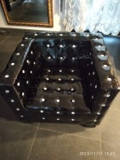 Fotel glamur z ekoskóry