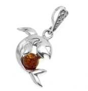 Znak zodiaku srebrny wisiorek Ryby