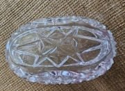 Żardiniera,gondola,salaterka łódka kryształowa "Hortensja" PRL. Nieużywana 