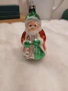 Bombka choinkowa szklana stara z okresu PRL handmade ręcznie malowana