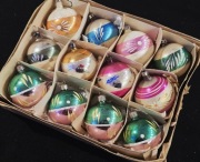 Bombki prl kolorowe mix retro bańki okrągle ozdoby choinkowe vintage 