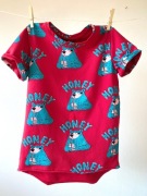 T-shirt czerwony Jelly Alligator w niedźwiadki miś niedźwiadek miód