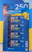 Ukraina.Arkusz znaczków WOLNOŚĆ. W 250.rocznicę niepodległości USA” 2026