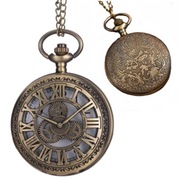 Zegarek kieszonkowy męski na łańcuszku złoty Cyfry Rzymskie NA PREZENT