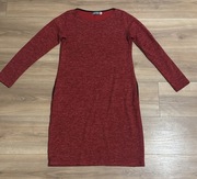 Grey Wolf dzianinowa sukienka czerwona długi rękaw rozmiar S