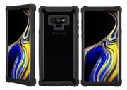 ETUI PANCERNE GUMA CASE SAMSUNG GALAXY NOTE 9 CZARNE PRZÓD I TYŁ