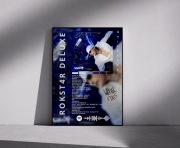 Plakat White2115 Rokst4r bez ramki a3 prezent dla chłopaka dziewczyny