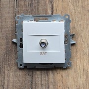 Kontakt Simon 54 Gniazdo antenowe typu „F” pojedyncze, biały DASF1.01/11