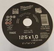 Tarcza do cięcia metalu 125x1mm Milwaukee 