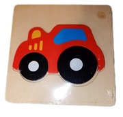 Układanka drewniana puzzle 3D - samochód 