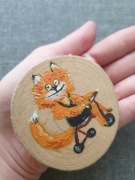 Magnes na lodówkę lisek prezent + pudełko