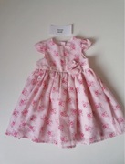 Sukienka różowa roczek wesele George 80 86