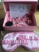 Zestaw masażer Kwarc różowy + okulary do spania