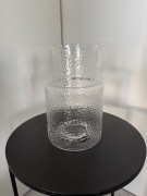 KONSTFULL Wazon, szkło bezbarwne/wzór, 26 cm