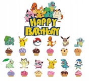 Toper Topper Pokemon 13szt. PIKACHU na tort na muffinki