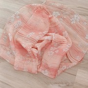 **WALENTYNKI**DŁUGI różowy szalik APASZKA delikatny szyfon 160x32