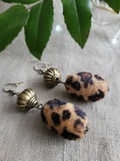 Kolczyki wiszące panterka biżuteria sztuczna