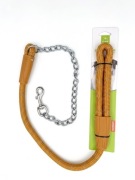 Mocna smycz lina z łańcuchem 120cm Pomarańczowa Nunbell