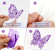 Dekoracje na tort – fioletowe motyle 6 szt.