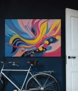 Duży nowoczesny kolorowy energetyczny obraz abstrakcja 120x80cm