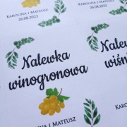 Naklejki na nalewki owocowe alkohol ślub wesele 2x