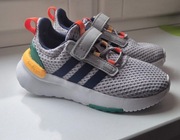 BUTY ADIDAS RACER TR21 na rzepę wsuwane 28,5 szare kolorowe JAK NOWE 