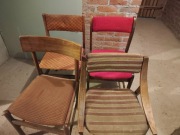 Krzesła design PRL RÓŻNE 5 szt. plus ŻYRANDOL - cena za całość (4 zdjęcia)