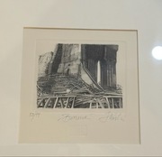 OBRAZ autor Krzysztof Skórczewski grafika miedzioryt autograf na prezent