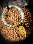 Pierścionek na palec u stopy KWARC ZIELONY  imvelo rękodzieło