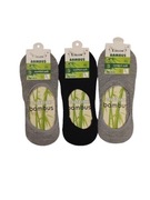 3x Skarpety Damskie Stopki Niskie-Baleriny z Silikonem na Piętach 