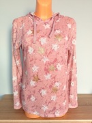 Bluza z kapturem różowa w gwiazdki rozm.M