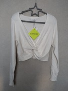 Kremowy cienki krotki sweterek/ bluzeczka rozm l event&odd