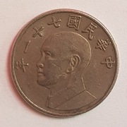 Moneta, Tajwan 5 dolarów 1982