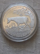 10 Franków Okapi B. Rzadka Chronione gatunki Srebro plater.