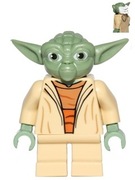 Figurka LEGO sw0446 Yoda zniszczona głowka, pęknięty tors