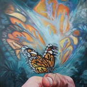 VibRaMy - "EFEKT MOTYLA" Piękny Obraz Olejny 100x150cm