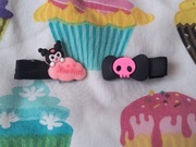 Zestaw 2 małych spinek do włosów kuromi kawaii Japan style cute girl emo