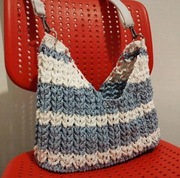 Lekka torba na ramię z rafii, ręczne robioną