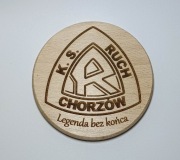 Drewniana podstawka pod kubki filiżanki szklanki Ruch Chorzów