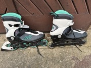 K2 Zoe 80 W Czarny Turquoise Rolki