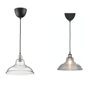 IKEA OVANBY lampa wisząca żyrandol hand made quality czarny sznur