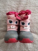 Brokatowe buty kozaki śniegowce w koty kotki Thermolite Cat & Jack 20