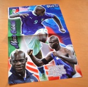 Mario Balotelli + druzyna Hiszpanii Furia Roja Euro 2012 plakat