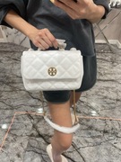 Torebka na złotym łańcuszku biała Tory Burch skorzana nowa