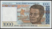 Madagaskar 1000 franków 1994 - A - stan bankowy UNC